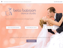 Tablet Screenshot of bellaballroom.com